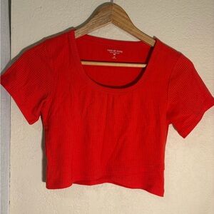 Year of Ours Red Crop Tee